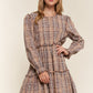 And The Why Full Size Washed Frayed Tiered Plaid Dress