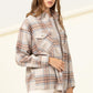 For Myself Checkered Print Button-Front Shacket