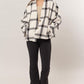 HYFVE Plaid Long Sleeve Cardigan with Side Slit Pockets