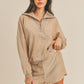 MABLE Corduroy Half Zip Top and Shorts Set