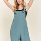 ADORA Knotted Wide Strap Wide Leg Overalls