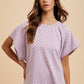 Annie Wear Checkered Round Neck Short Sleeve T-Shirt