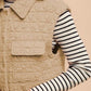 Annie Wear Texture Quilted Snap Down Vest Coat