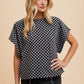 Annie Wear Checkered Round Neck Short Sleeve T-Shirt