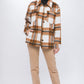 Love Tree Plaid Button Up Shacket