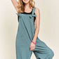 ADORA Knotted Wide Strap Wide Leg Overalls