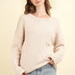 VERY J Mineral Washed Exposed Seam Sweater