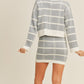 MABLE Plaid Button Down Sweater Cardigan and Mini Skirt Set