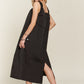 ADORA Drawstring Slit Back Cargo Dress