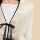 Annie Wear V-Neck Tie Detail Vest Coat