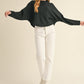 Mable Round Neck Dolman Sleeve Cropped Sweater