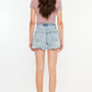 Kancan Distressed High Waist Denim Shorts with Pockets