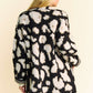 Davi & Dani Leopard Open Front Long Sleeve Cardigan