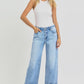 RISEN Full Size Ankle Wide Leg Cuffed Jeans Plus Size