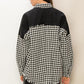 HYFVE Houndstooth Contrast Raw Hem Jacket