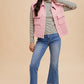 Annie Wear Texture Quilted Snap Down Vest Coat