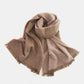 Raw Hem Heathered Polyester Scarf