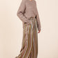 Mittoshop Striped Satin Elastic Waist Wide Leg Pants