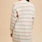 Annie Wear Checkered & Striped Open Front Long Sleeve Cardigan