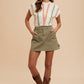 Annie Wear Cargo Denim Mini Skirt