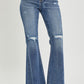 RISEN High Waist Distressed Fare Jeans