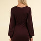 VERY J Ruched Detail Bodycon Mini Dress