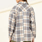 For Myself Checkered Print Button-Front Shacket