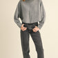 Mable Round Neck Dolman Sleeve Cropped Sweater